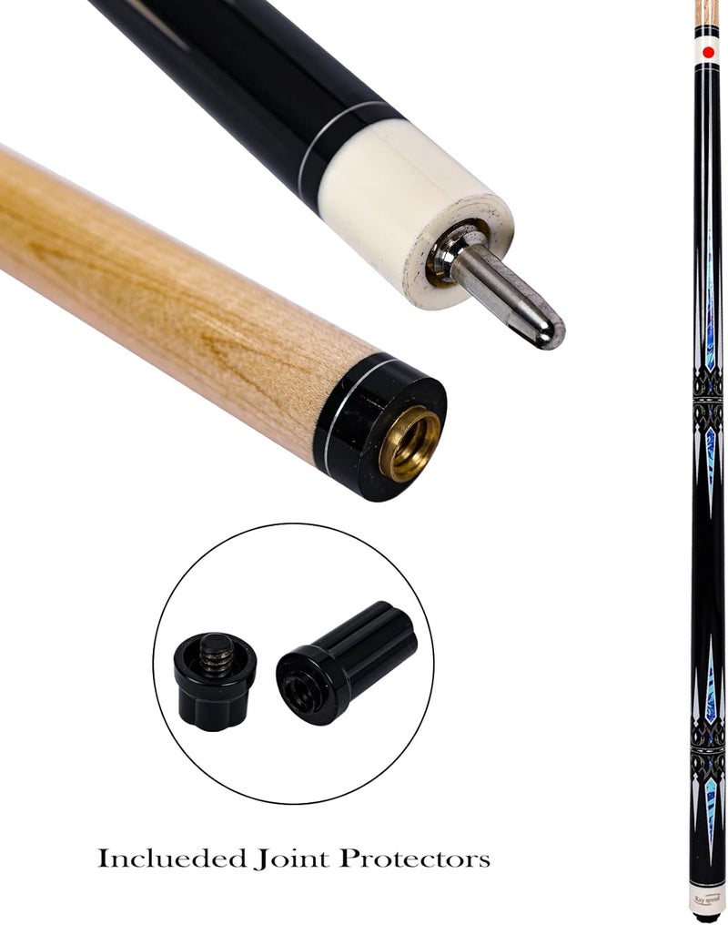 Ray speed Pool Cue Stick with Hard Case Hardwood Canadian Maple Professional Billiard Pool Stick 58" 2-Pieces 19/20oz Pool Stick Set - Image 4